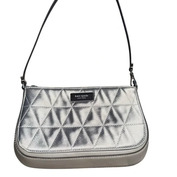 Kate Spade Nwot Sam Icon Quilted Satin Mini Pochette - Picture 8 of 14